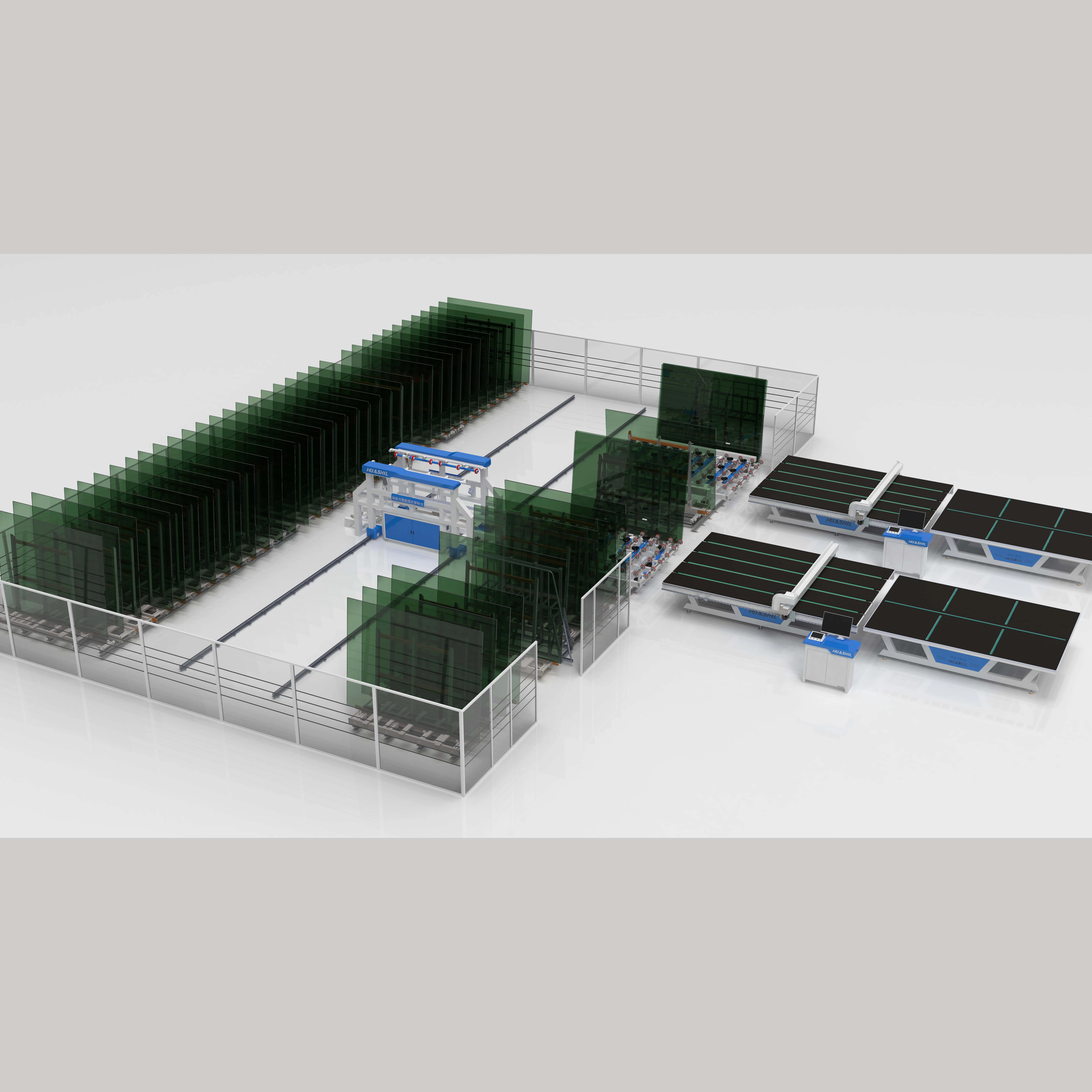 Large Glass Cutting System with Advanced CNC Technology Features