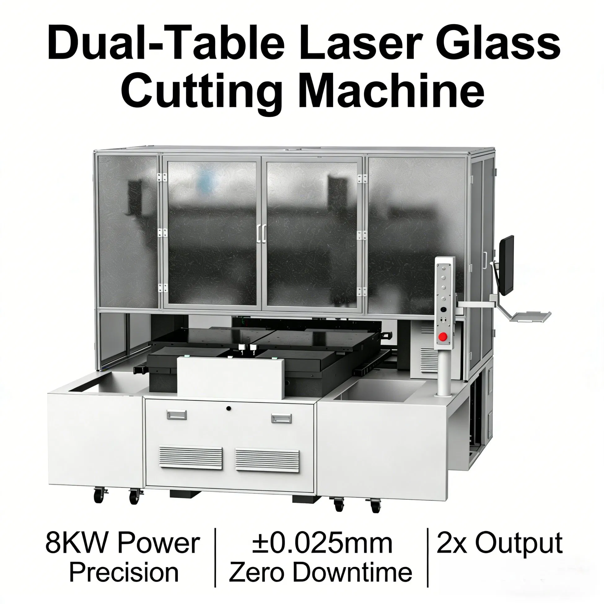 Ultra-Fast Dual Y-Axis Glass Laser Cutting System, 500mm/S, for High-Volume Production