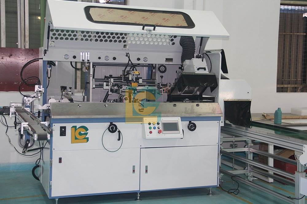 High Speed 5-Station Screen Printing Equipment for Cosmetic Packaging Bottle Tube
