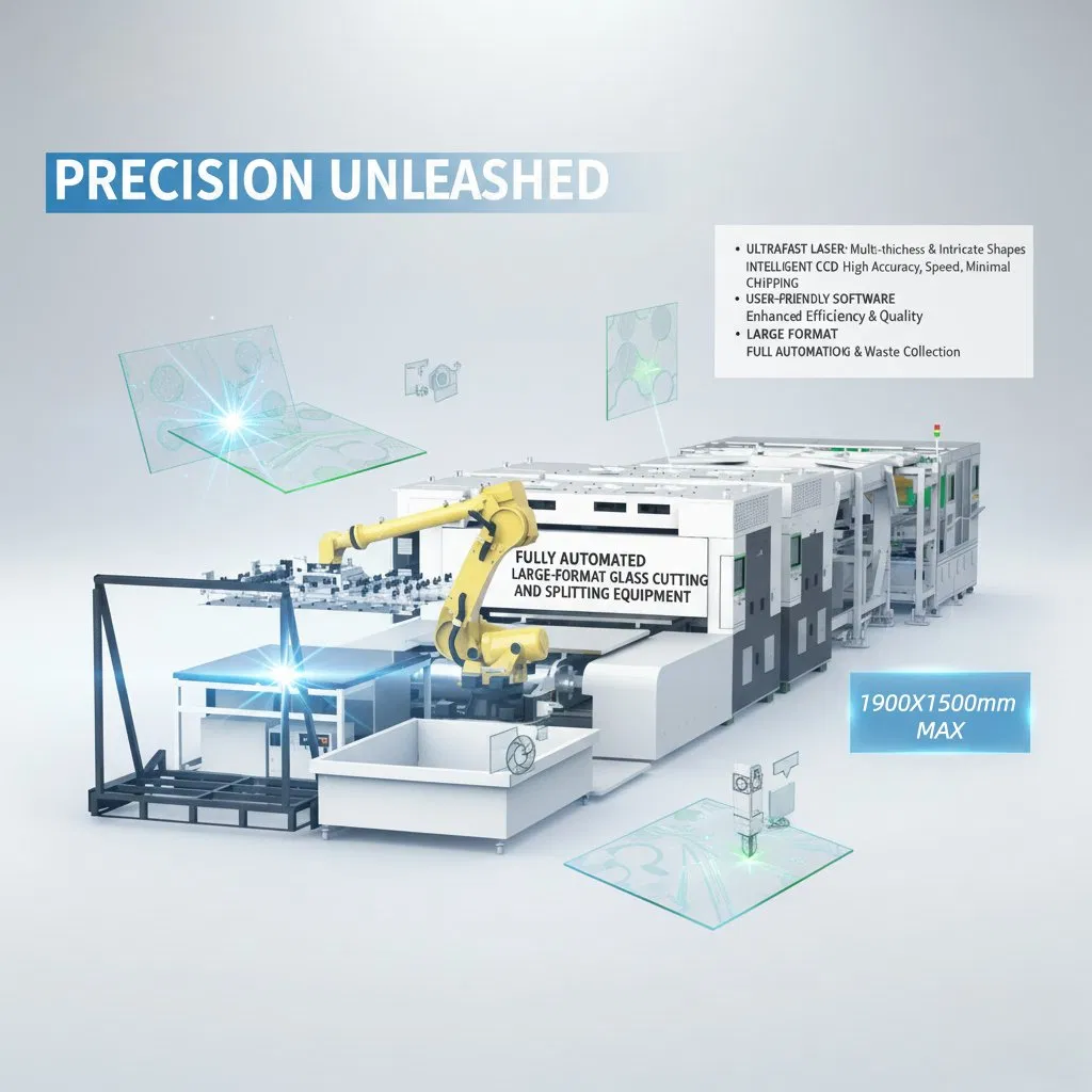 Automatic Precision Glass Femtosecond Laser Cutting and Splitting Equipment for Wearables/Smartphone Cover/Electronic Glass