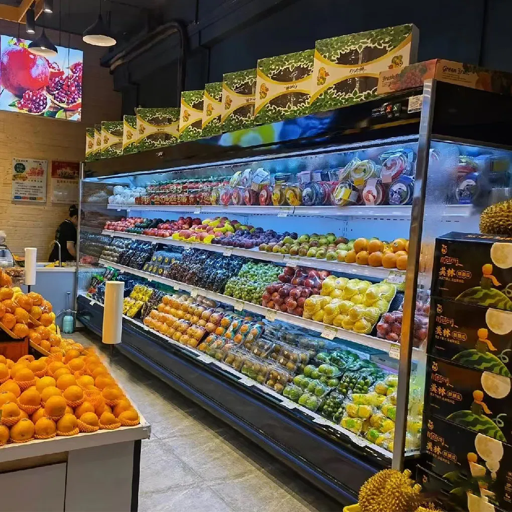 Innovative 2~10º C Temperature Range Air-Cooled Cake Display Showcase Freezer Solution