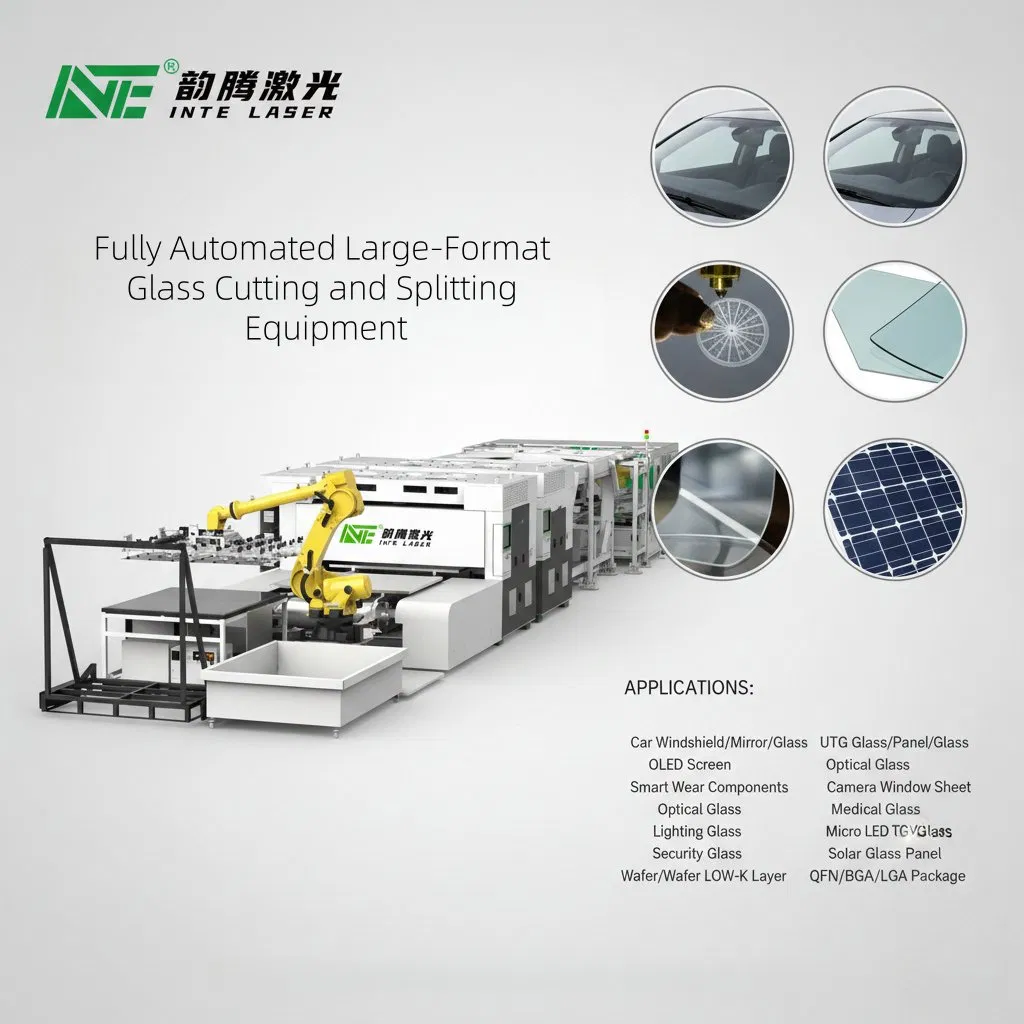 Advanced Fully Automated Large-Format Glass Cutting &amp; Splitting System with Infrared Picosecond Laser for Premium Automotive, Architectural, and Electronics