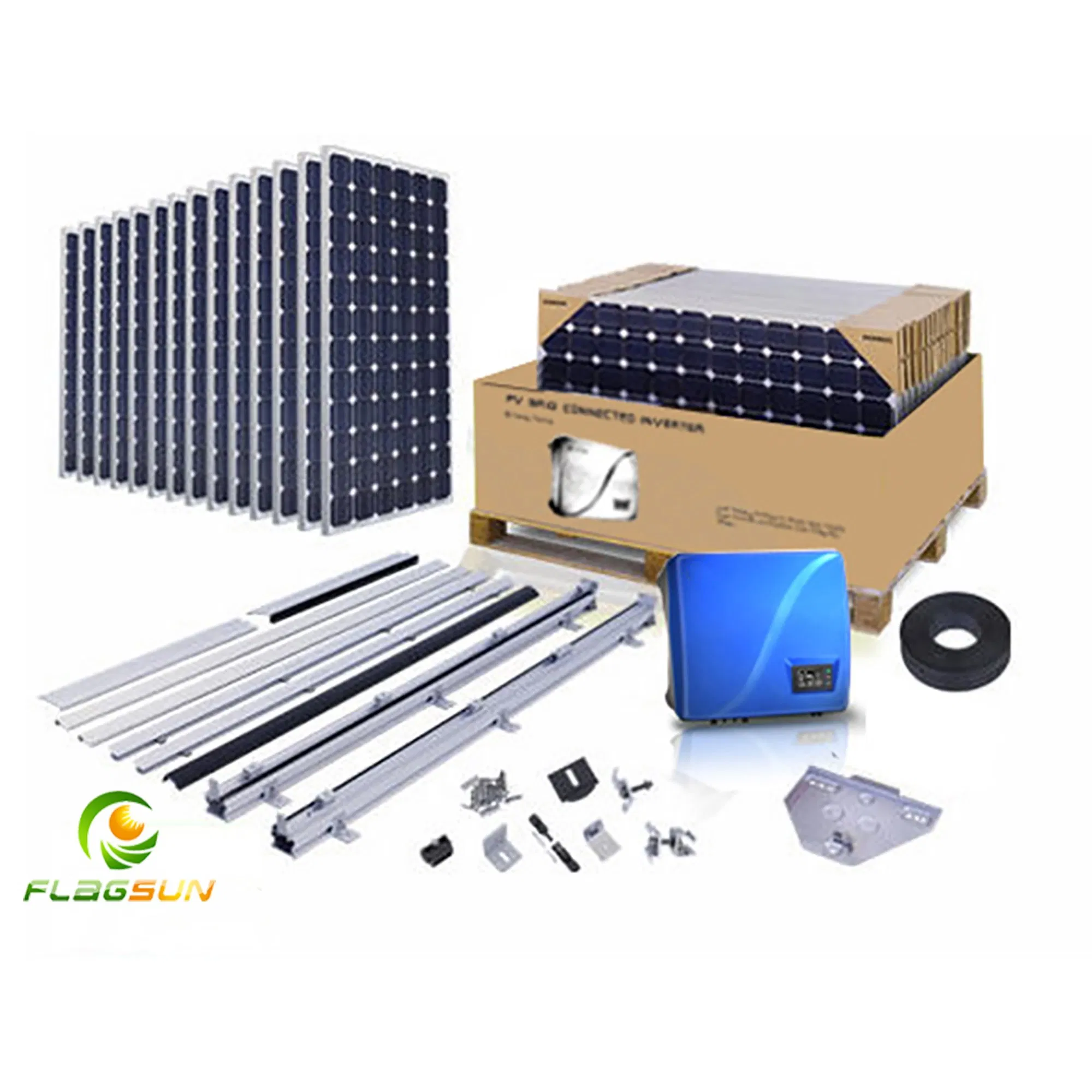 3kw 6kw 8kw 10kw Solar Power System Panel Energy on/off Grid Tie Complete Solar Power System Set for Home