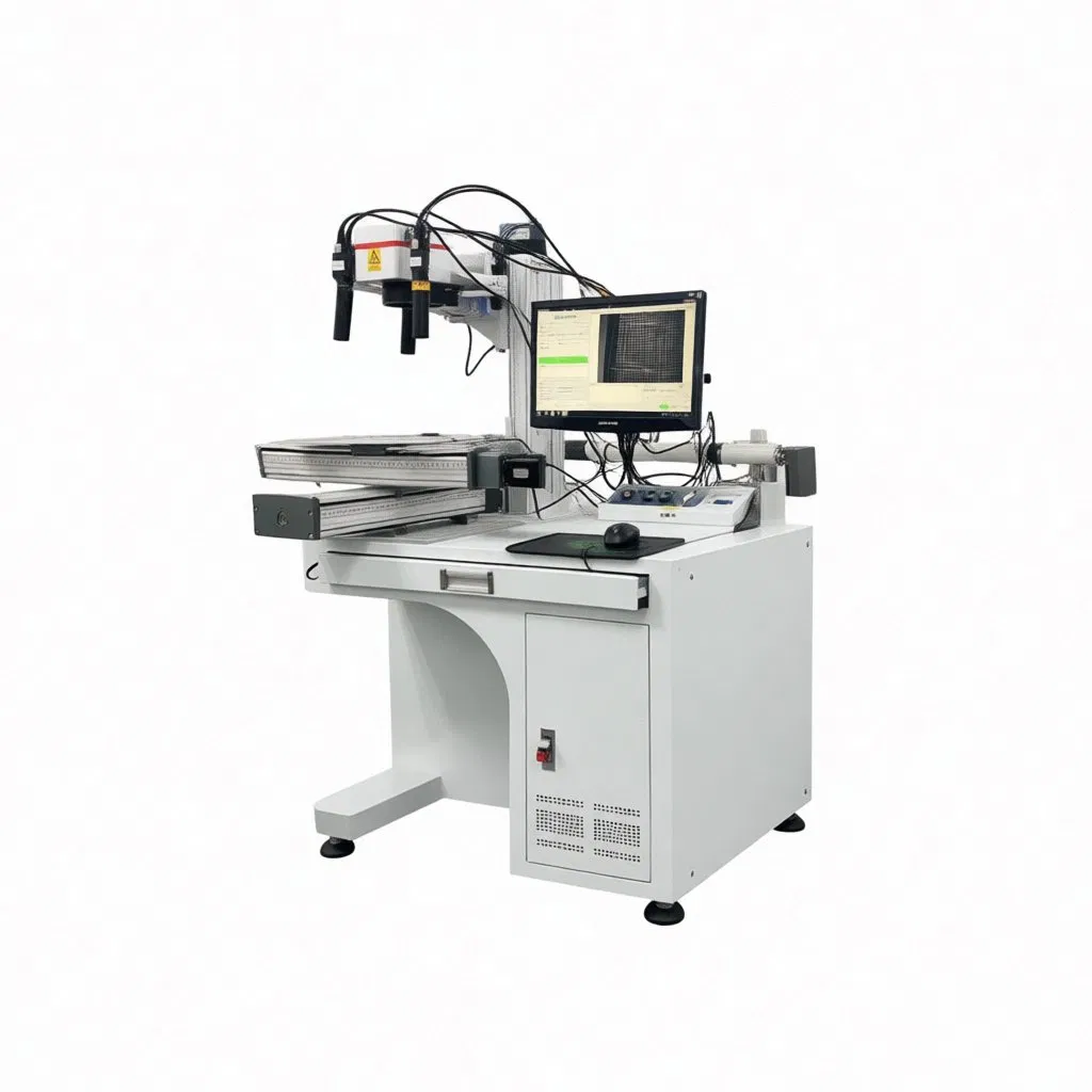 Circuit Board Laser Marking System Qr Code CCD Guided