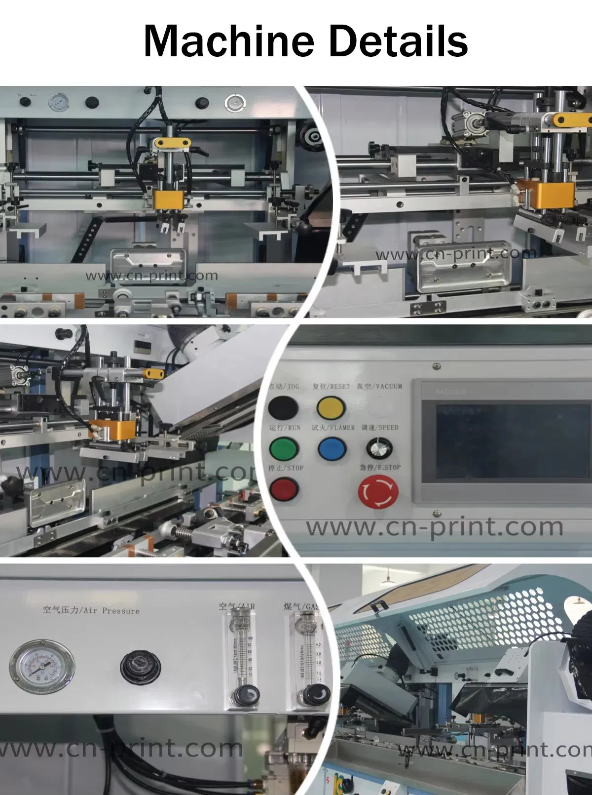 High Speed 5-Station Screen Printing Equipment for Cosmetic Packaging Bottle Tube
