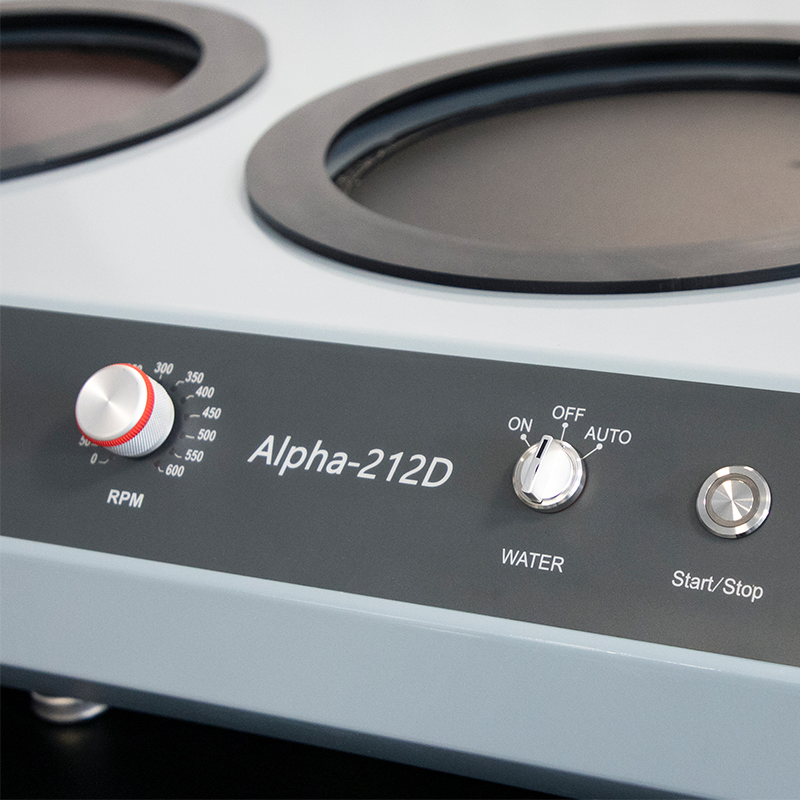 Alpha 212D Lab-Grade Vibratory Cutting Polishing Machine Metallurgical Polisher Grinder Dual-Wheel Metallographic Polishing Equipment with Grinding Kit