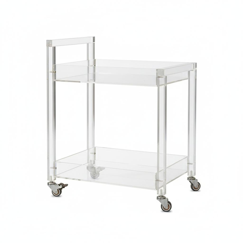 Modern Acrylic Rolling Cart: Perfect Storage Solution for Any Space