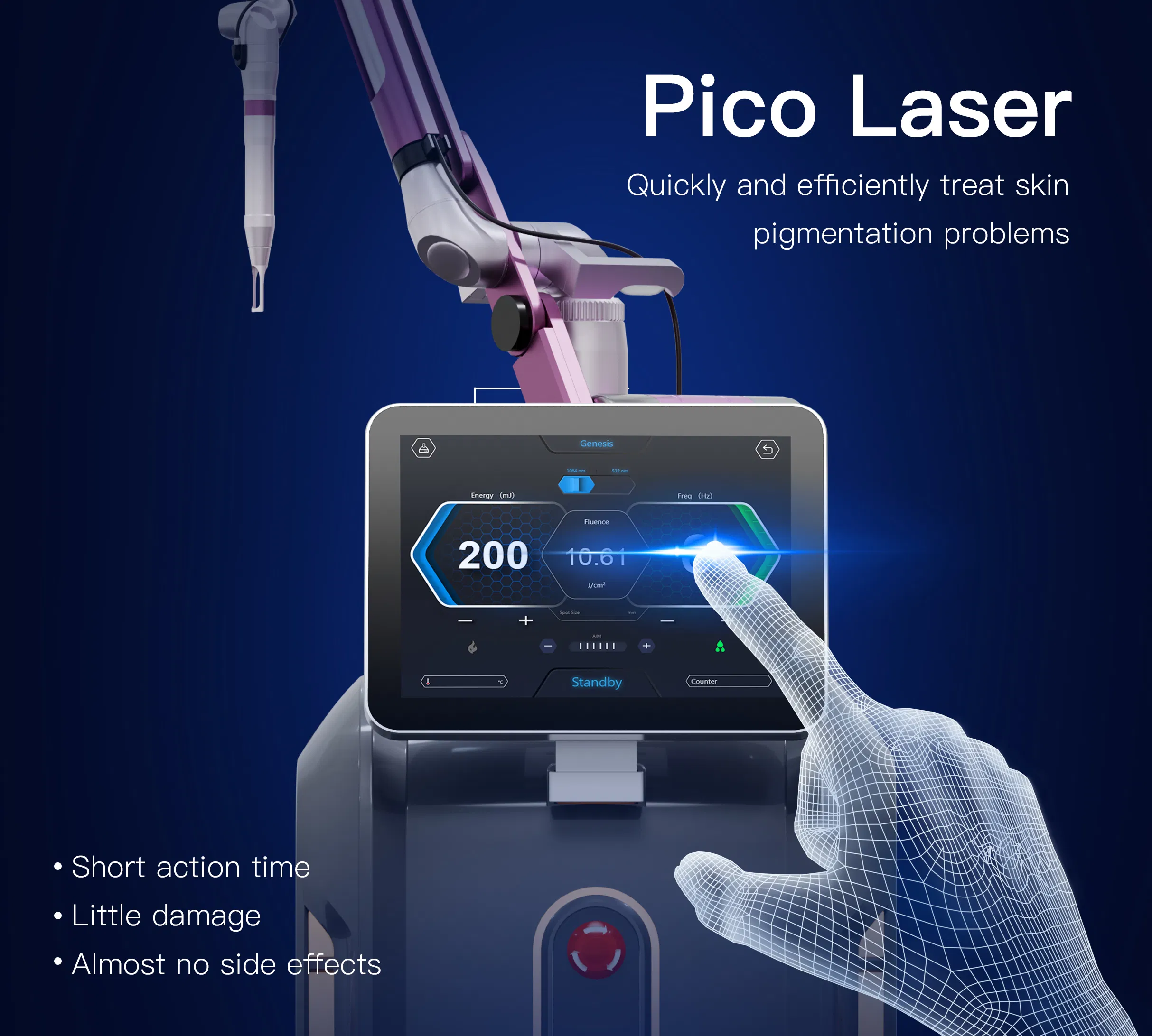 Powerful Tattoo Removal System Using Q-Switched ND YAG Laser