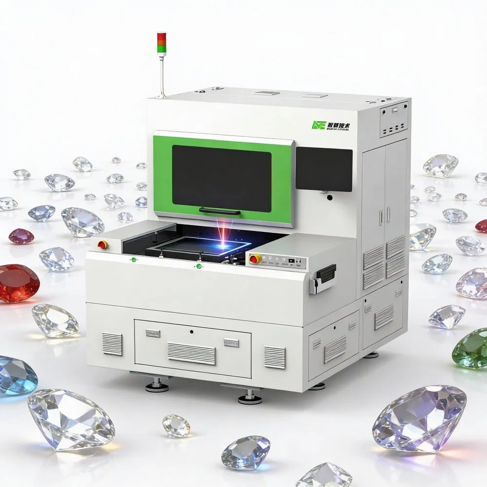 High Precision Dual Head Sapphire Laser Cutting Machine for Watch Glass and Jewelry Processing