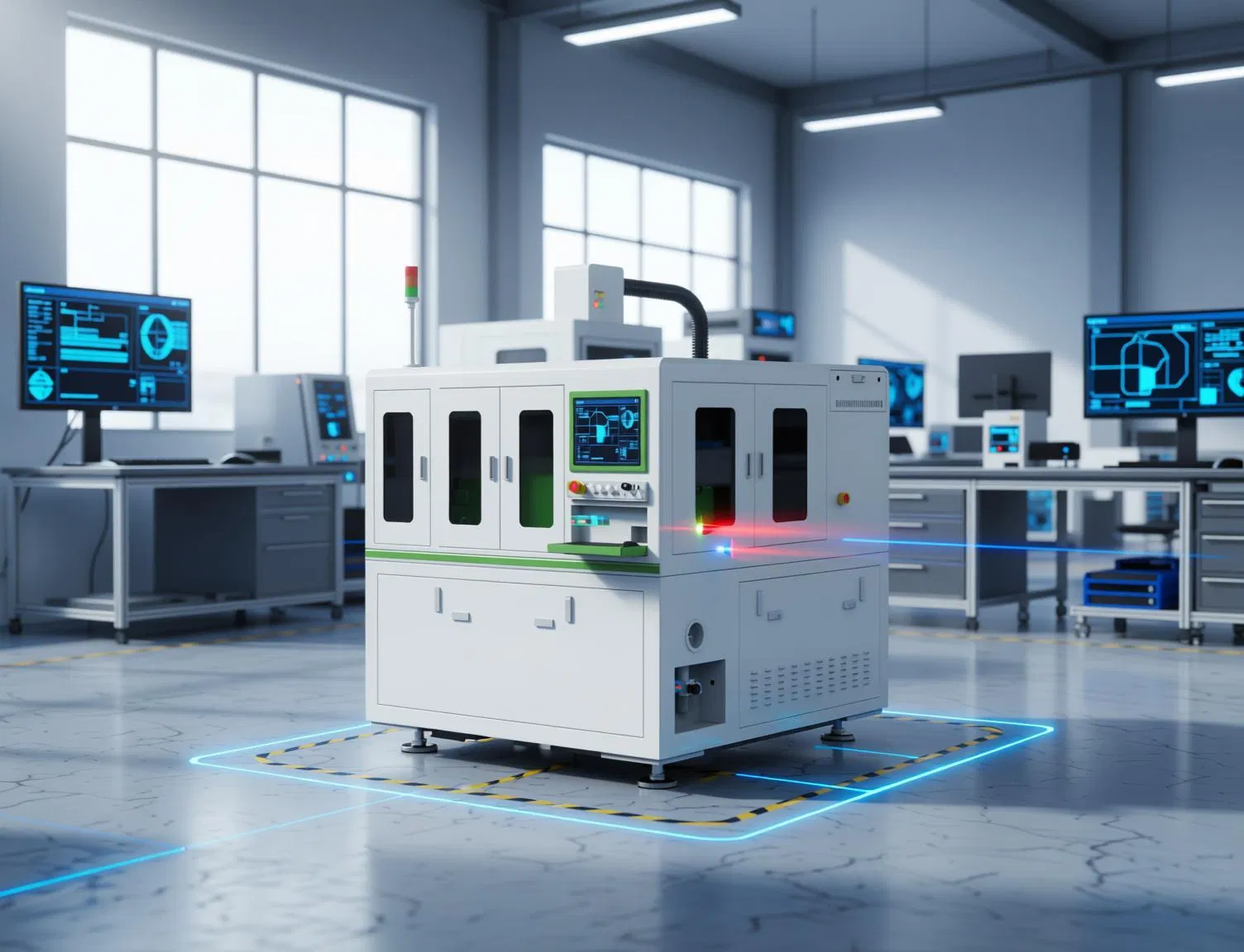 Fully Automated PCB/FPC Laser Marking System Vision Positioning Mes Integration for Traceability