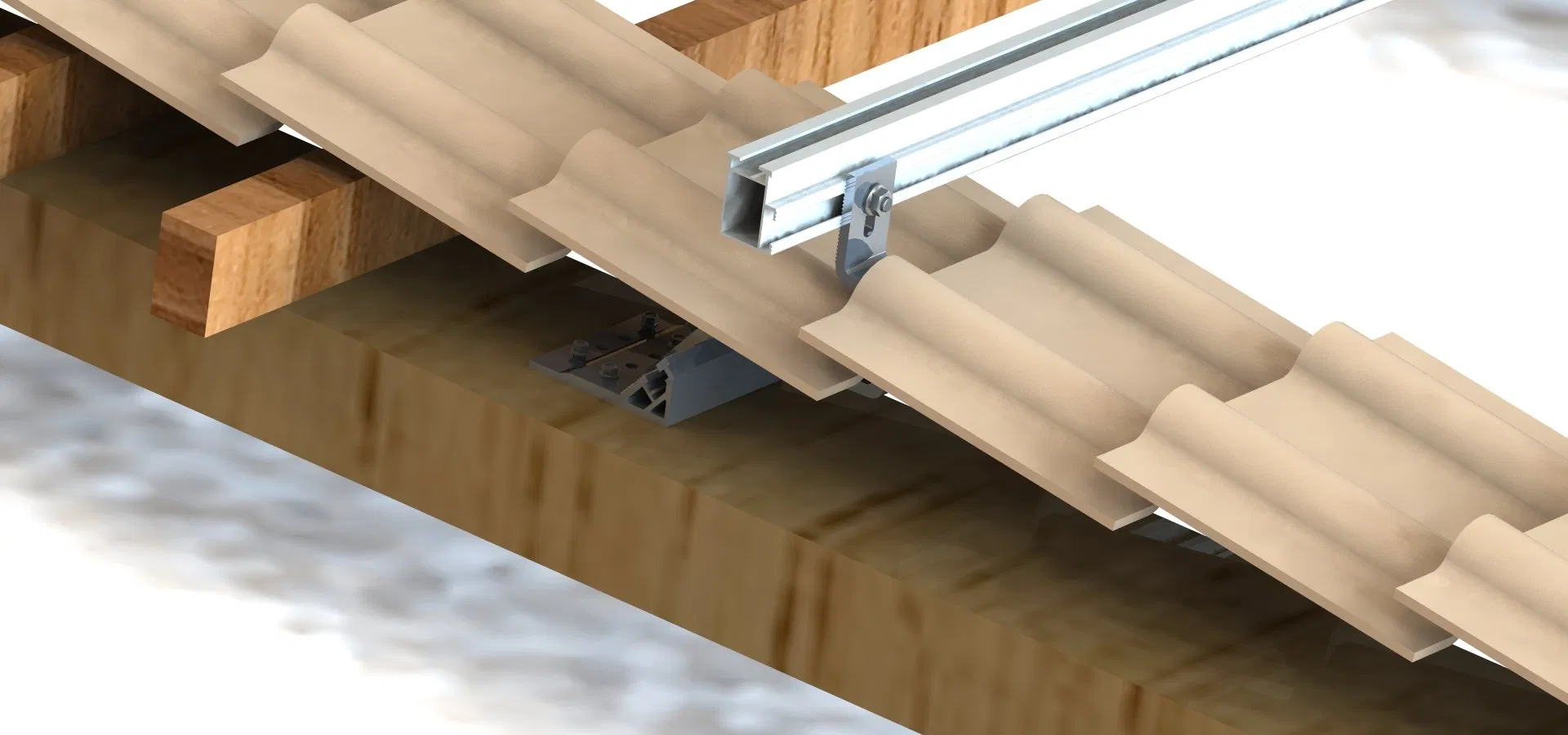 Solar Module Mounting Structure Solar Panel System Supporting Structure for Tile Roof Solar Energy System