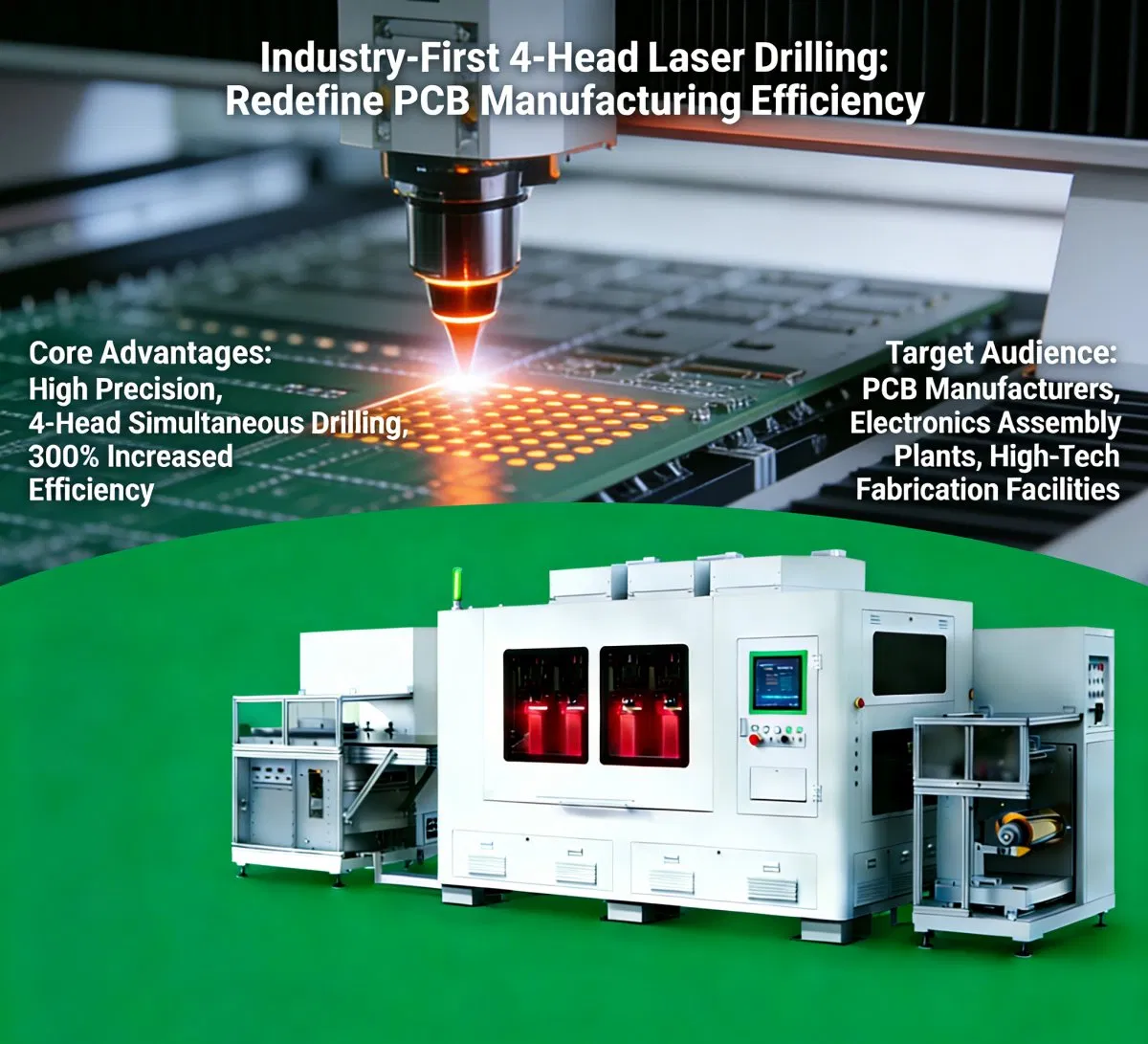 Automatic 4-Head Laser Drilling Machine