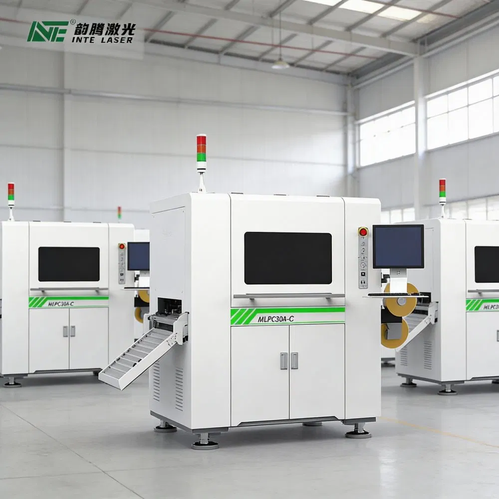 Automatic Dual-Head Roll-to-Roll Coverlay High-Speed FPC/Flex PCB Coverlay Laser Cutting Machine