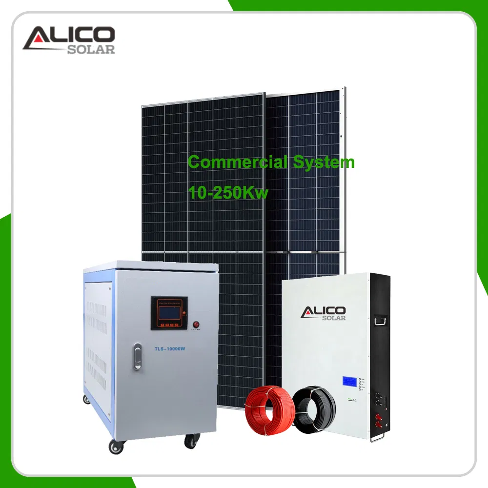 Alicosolar 1MW Solar Panel Plant Structure for Flat Roof and Open Field Mounting Solar Power System Solar Kit