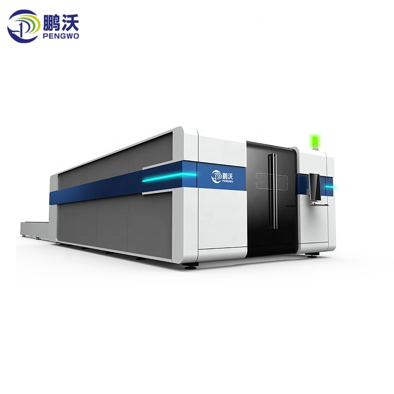 High Accuracy Enclosed Fiber Laser Cutter for Micro Fabrication 6000W 12000W 2mx4m Double Platform