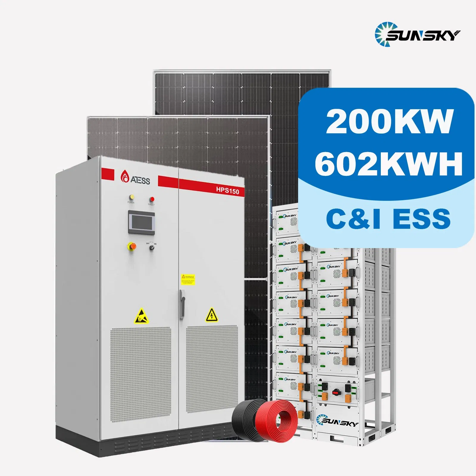 Complete 50kw 100kw 200kw 200kwp 300kw 200 Kw Hybrid Solar Power System Kit 50kVA 100kVA 150kv 200kVA 250kVA Hybrid Offgrid Solar Panel Systems for Home Rooftop