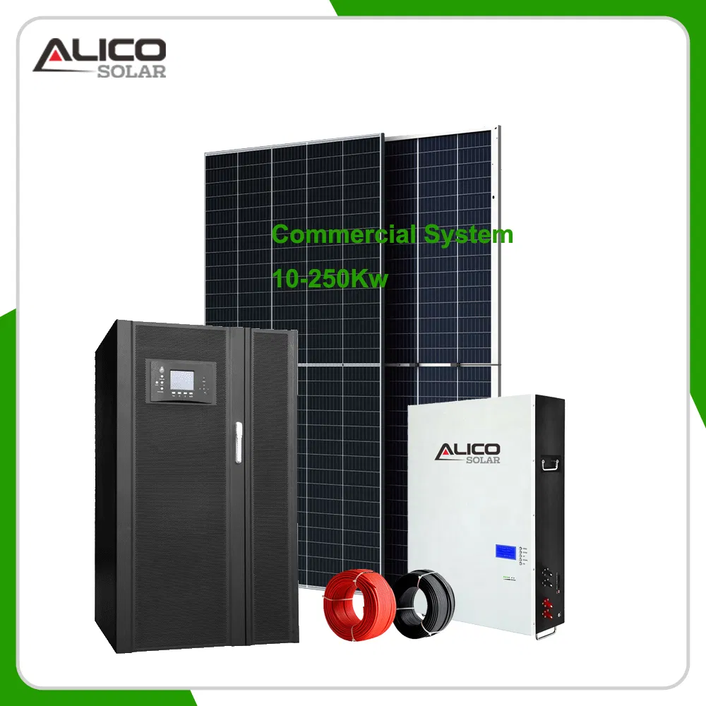 Alicosolar 1MW Solar Panel Plant Structure for Flat Roof and Open Field Mounting Solar Power System Solar Kit