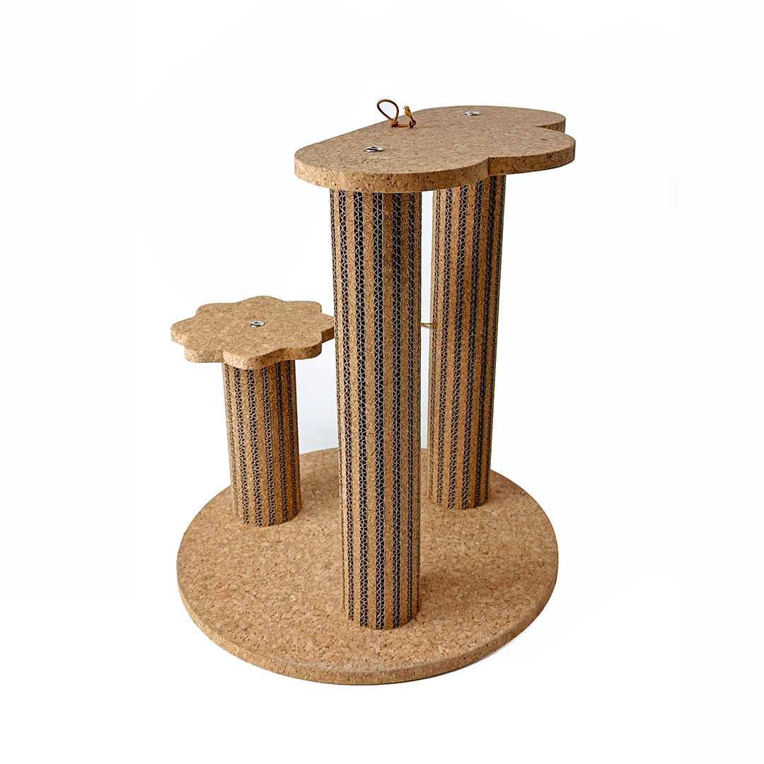 For Luxury Modern Classic Eco-Friendly Natural Cat Scratching Posts for Indoor Cats 3-in-1 Corrugated Interactive Toys