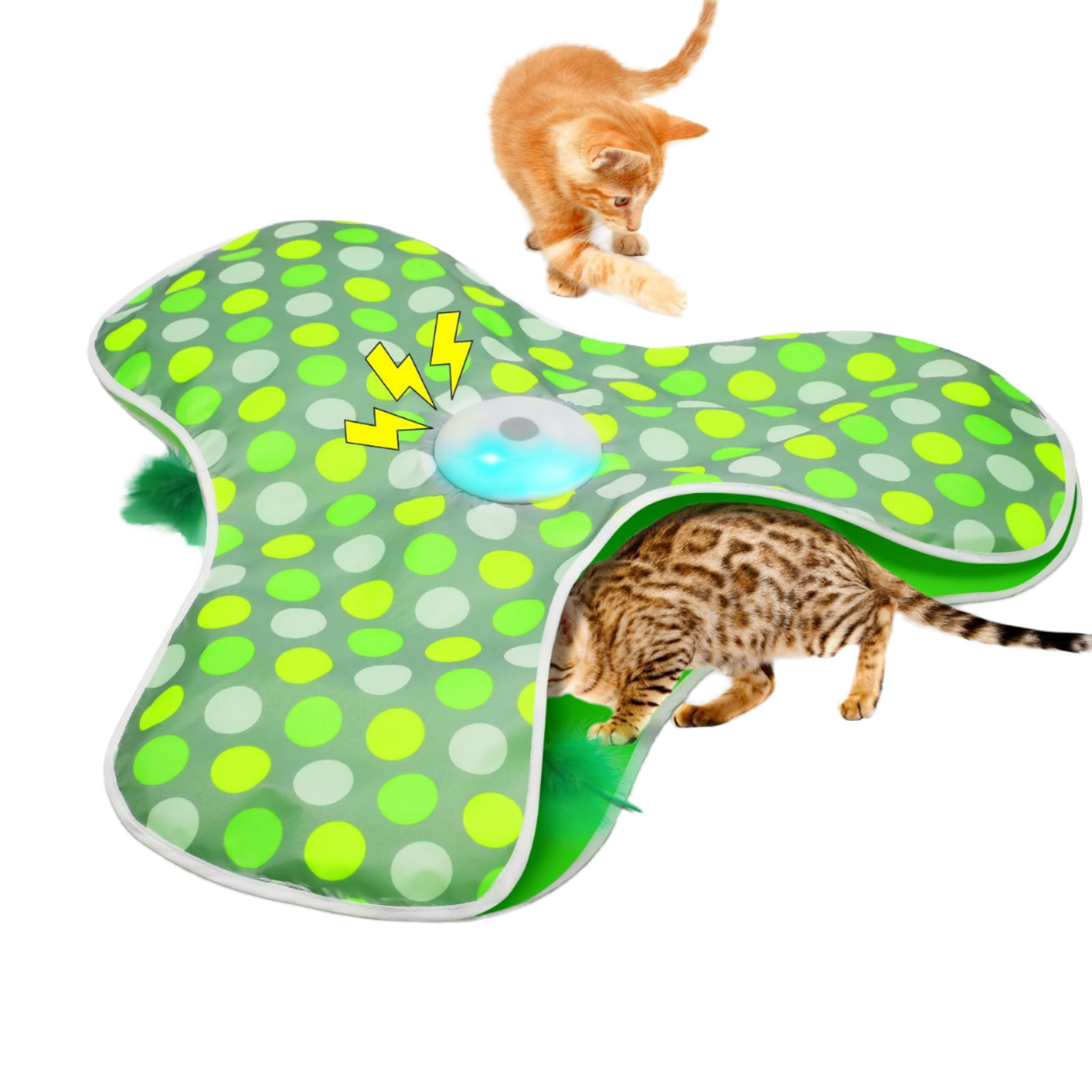 Interactive Eco-friendly Plastic Cat Hunting Toy with Motion-Activated Indoor Play Hide and Seek Feature Rechargeable
