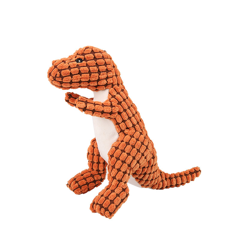 Plush Dinosaur Dog Toy Super Soft Plush PP Cotton Stress Relief Squeaky Sound for Pet Teething and Playtime Wholesale Available