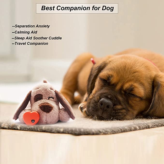 Beverly Shark Heartbeat Puppy Toy Dog Anxiety Relief and Calming Aid Dog Heartbeat Stuffed Toy Behavioral Training Aid Toy for D