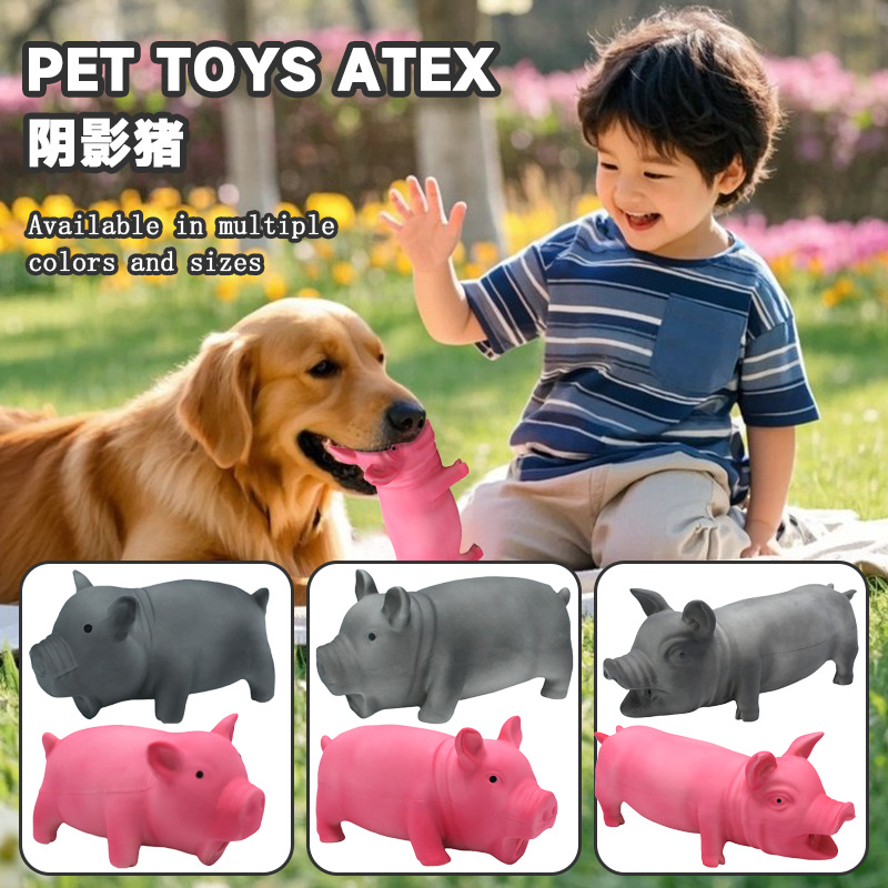 Dog Toy Squeaky Pig-shaped Toy, an Interactive Pet Chew Toy with a Squeaking Sound