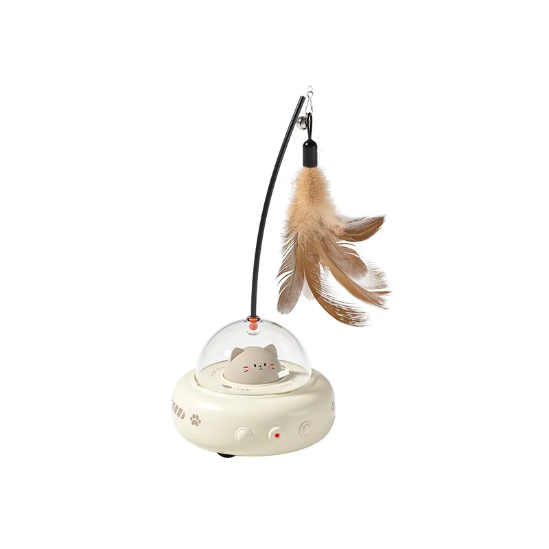Smart Automatic Electric Induction Cat Toy Feather Cat Teaser Self Entertainment Pet Supplies