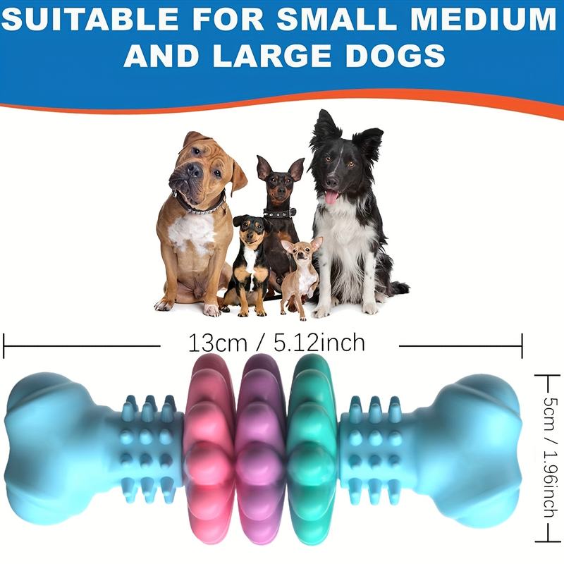 Interactive Dog Chew Toy Dental Care Teething Toy for Small/Medium/Large Dogs Stress Relief Training Reward