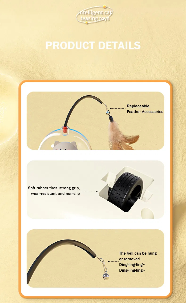 Smart Automatic Electric Induction Cat Toy Feather Cat Teaser Self Entertainment Pet Supplies