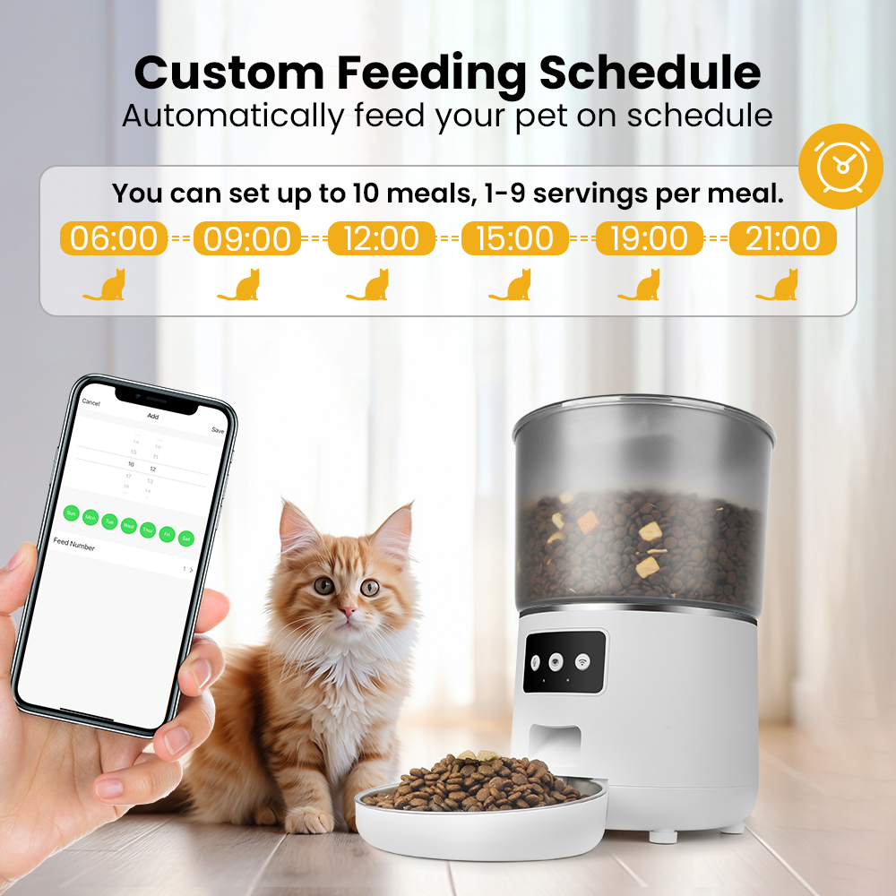 TIZE Pet Supplies Top Sell APP Remote Control Microchip Dog Wifi Cat Food Dispenser Feeder Camera Smart Automatic Pet Feeder