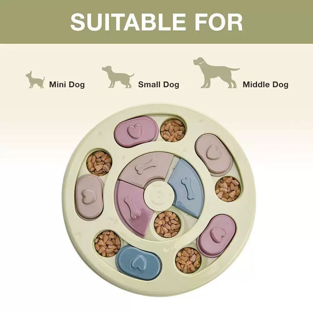 Small And Medium Size Dog Treat Puzzle Bowls IQ Training Mental Stimulating Fun Slow Feeder Squeak Design Enrichment Toys