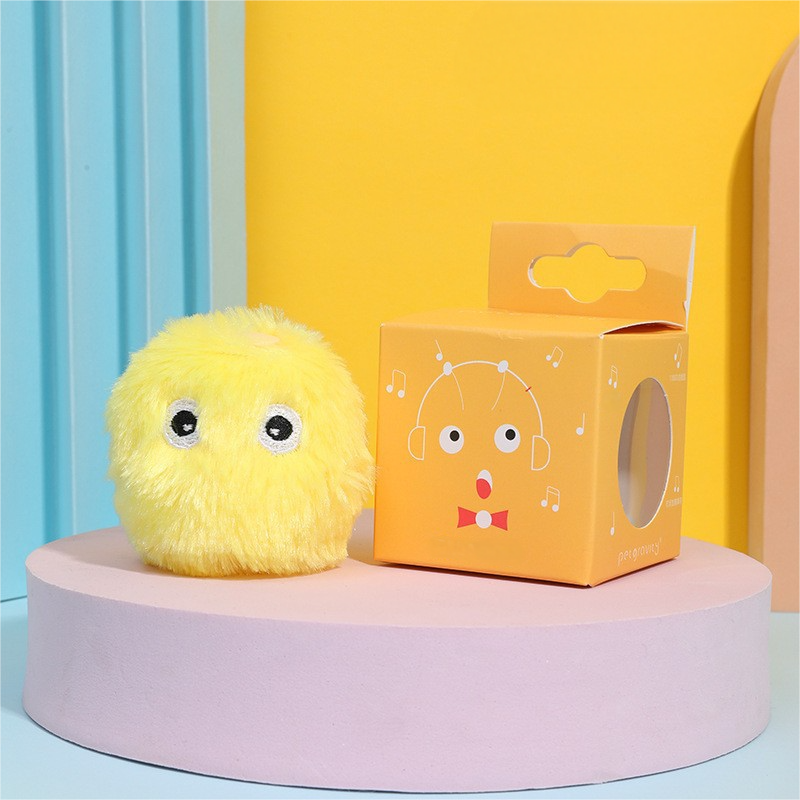 Interactive Cat Ball Smart Cat Toys Plush Electronic Pet Catnip Toy Training Automatic Sounding Squeak Toy Ball Cat Supplies