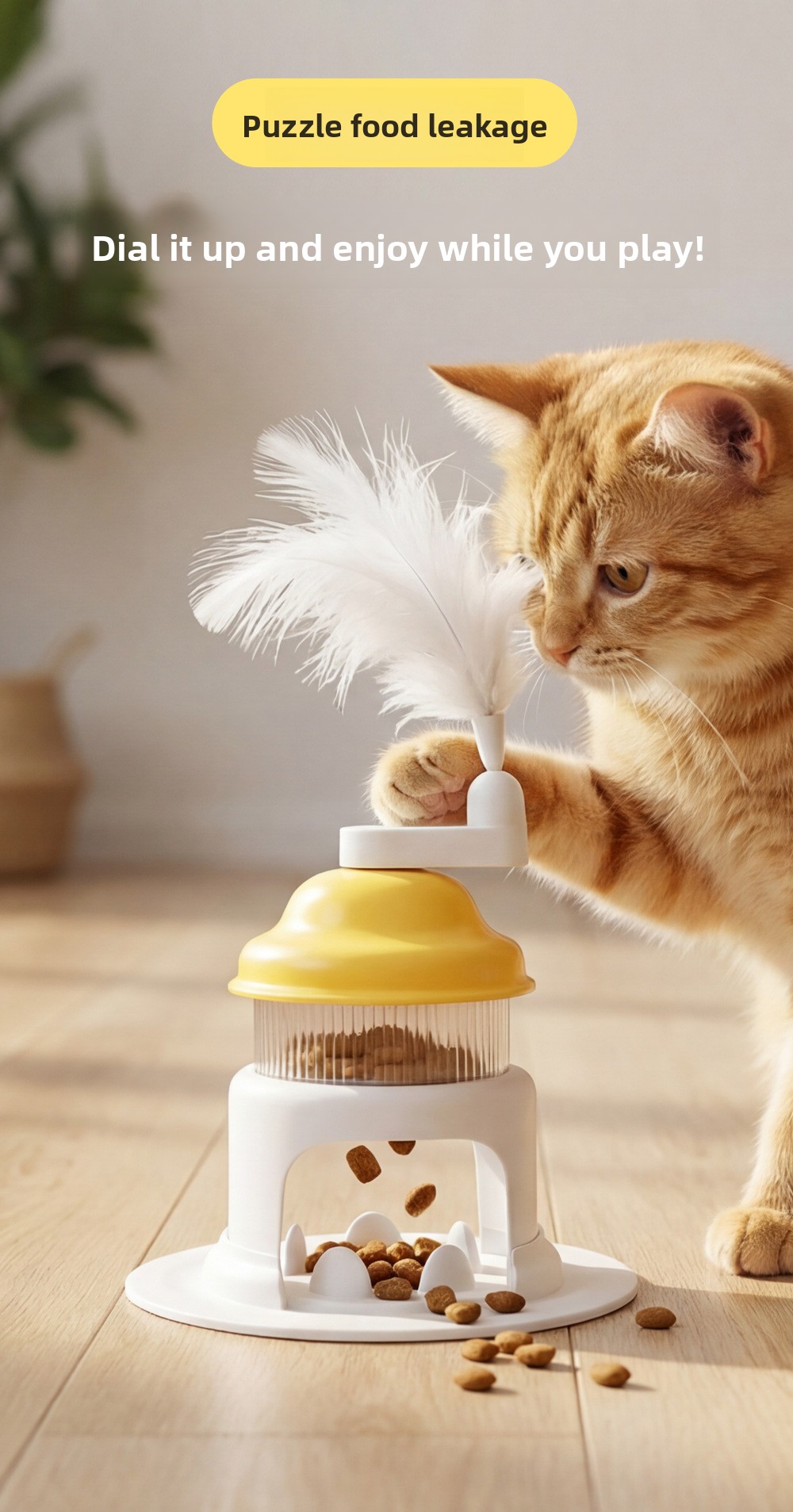 Multi-function Rotating Ice Shaver Cat Puzzle Toy Treat Dispenser Slow Lick Mat Self Amusement Teaser Wand for Indoor Kittens
