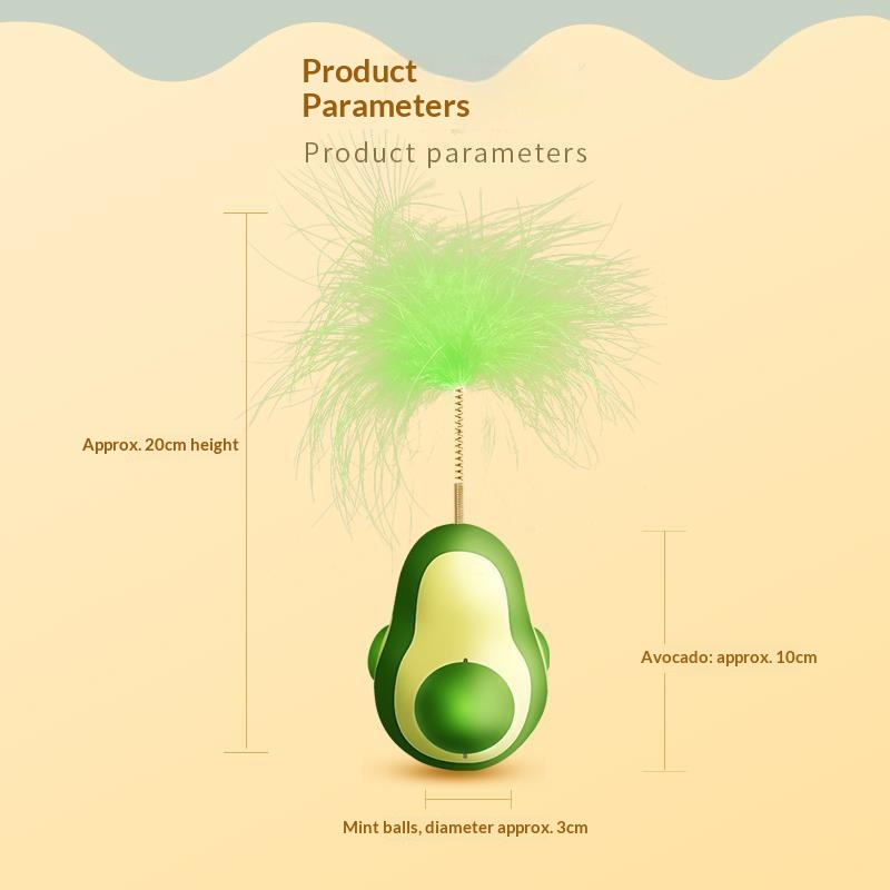 OEM Wholesale High-Quality Lick Lick Joy Catnip Teeter-Totter Avocado Interactive Cute cat Toys For Indoor Cats Made In China
