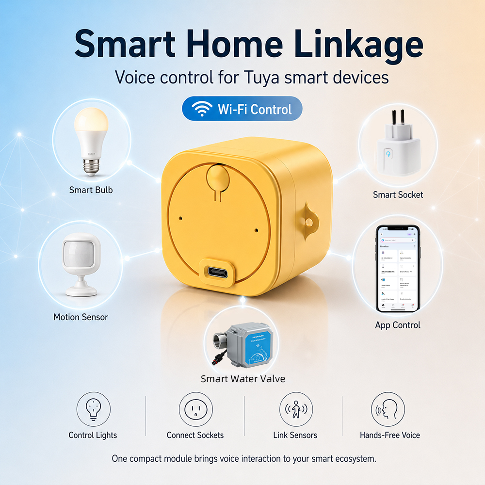 Tuya Smart Voice Speaker AI Conversation WiFi Voice Module For Smart Plush Toy Doll Smart Home Linkage
