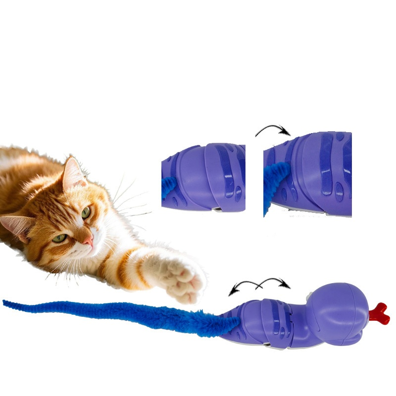 String Bird Cat Toy Self Play Boredom Breaker Plush Long Tail Interactive Kitten Teaser Wand Pet Toy Smart Interactive Wiggly Snake Pet Toy
