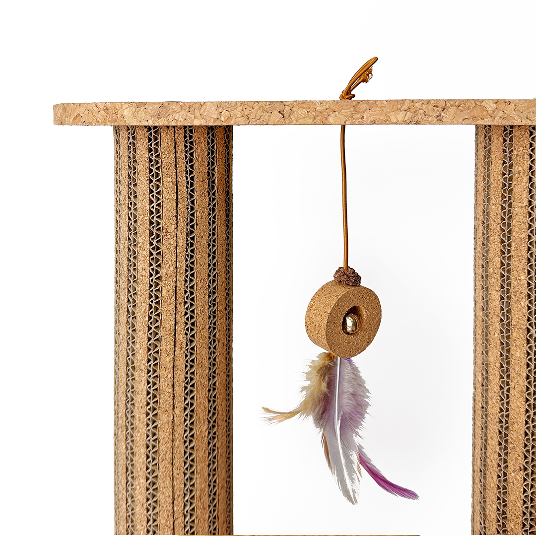 For Luxury Modern Classic Eco-Friendly Natural Cat Scratching Posts for Indoor Cats 3-in-1 Corrugated Interactive Toys