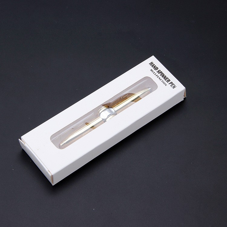 Novelty Anti-Stress LED Spinning Pen Stationery Metal Relief Ballpoint Rotating Gyro Fidget Spinner Pen For Stress Relief 0.7 Mm