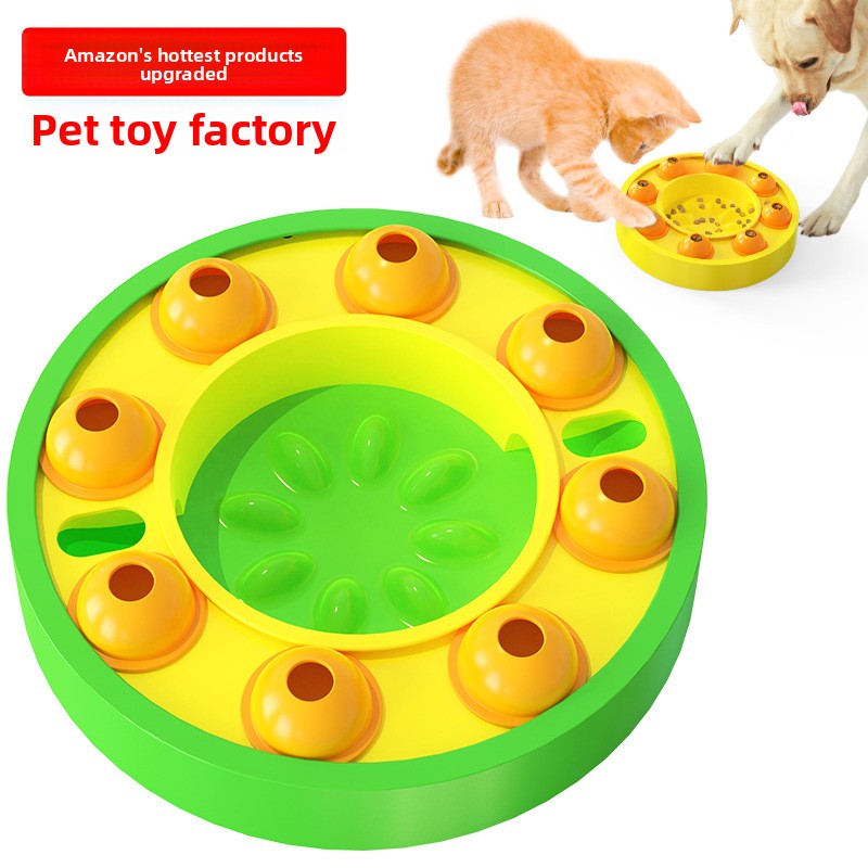 Wholesale Cartoon Modeling Pet Puzzle Toy with Food Feeder Multifunctional Interactive Funny Pet cat Dog Toy