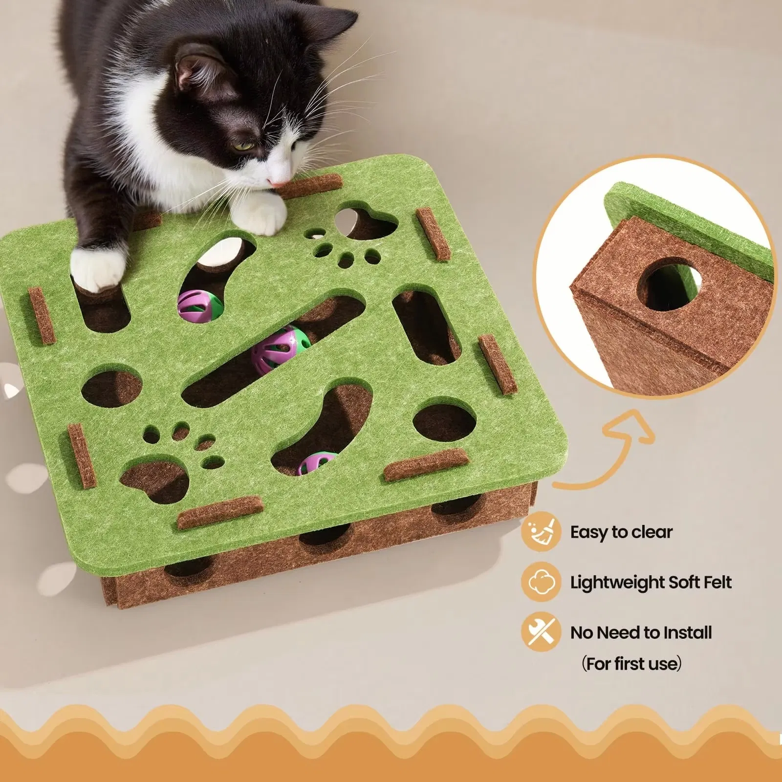 Cat Toys Interactive Toy Ball Maze Puzzle Game Box 9