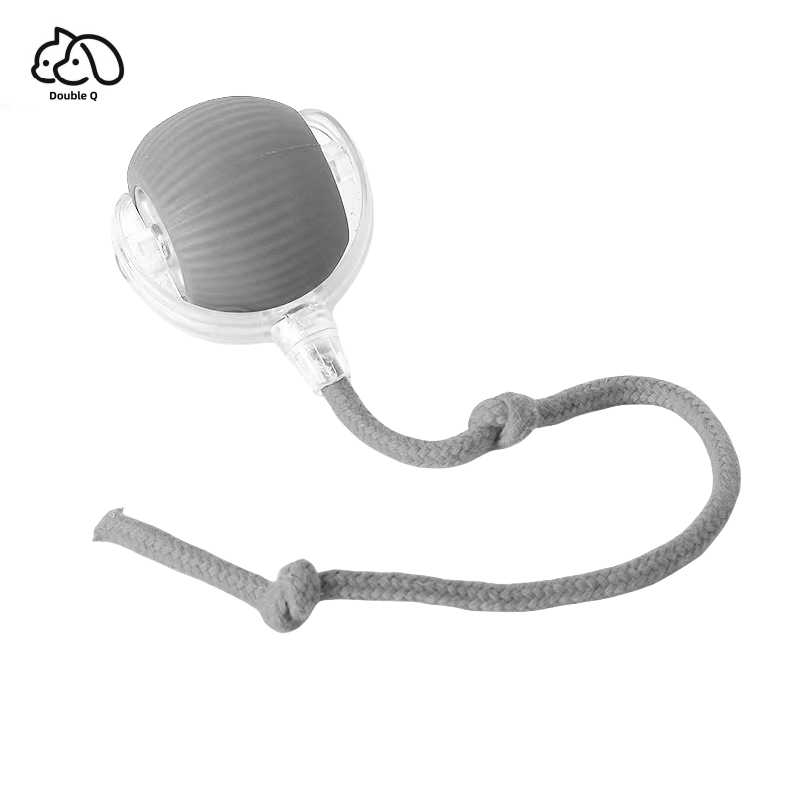 Hot Sales Pet Toy 360&deg; Automatic Interactive Dog Smart Ball Toy With Rope Interactive Cat Toys USB Charger Rolling Ball for Cats
