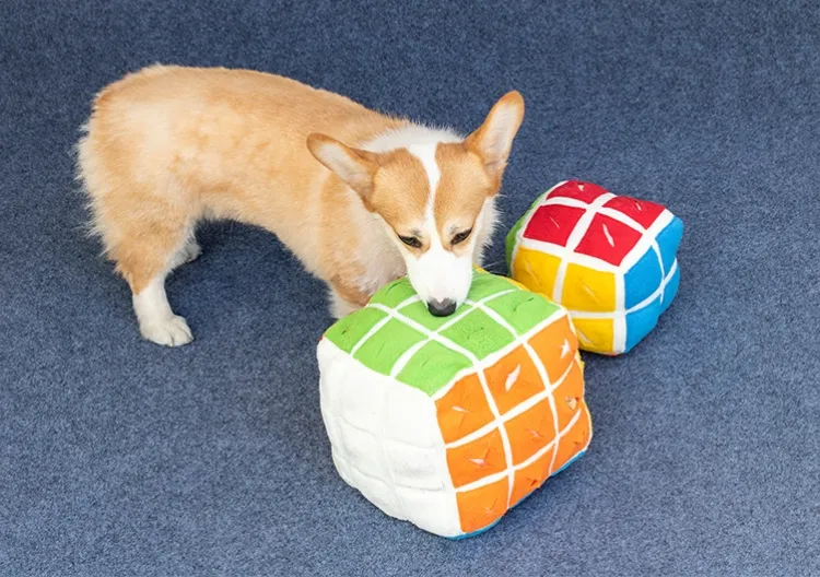 Pet Cube Sniffing Toy Dog Enrichment Chew Toys Puzzle Hiding Food Interactive Toy