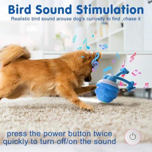 Smart Interactive Dog Toy Ball Rechargeable Motion Activated Pet Toy with Sound and LED Lights