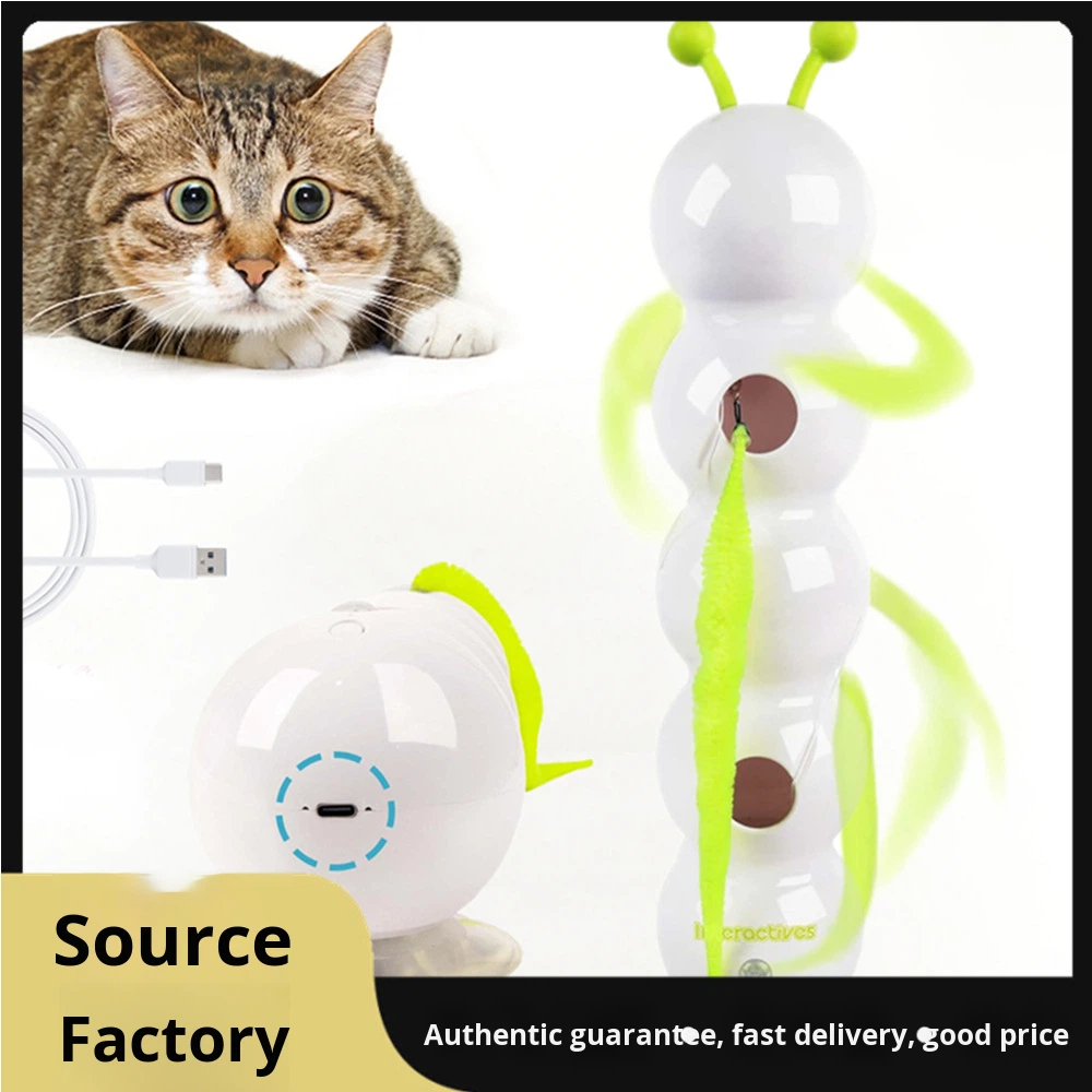 Hakuna Matata Factory Price Modern Eco-friendly Plastic Feather Interactive Exercise Cat Toy Smart Motion Activated Whack Hole