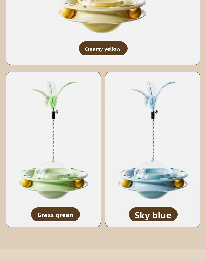 Eco-friendly Pet Toys Cat Multi-play Pet Toy Cat Toy Leaking Food Tumbler Turntable Cat Amusing Artifact Self-Entertainment