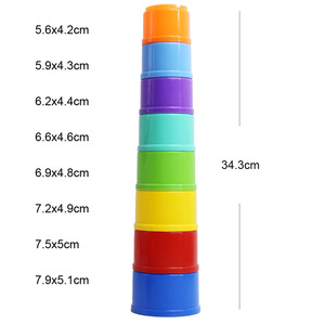 Pet Supplies Rabbit Snack Cup Stacking Toy Plastic Nesting Pet Stuff Toy Bite Training Educational 0-6 Months Bagged Packaging