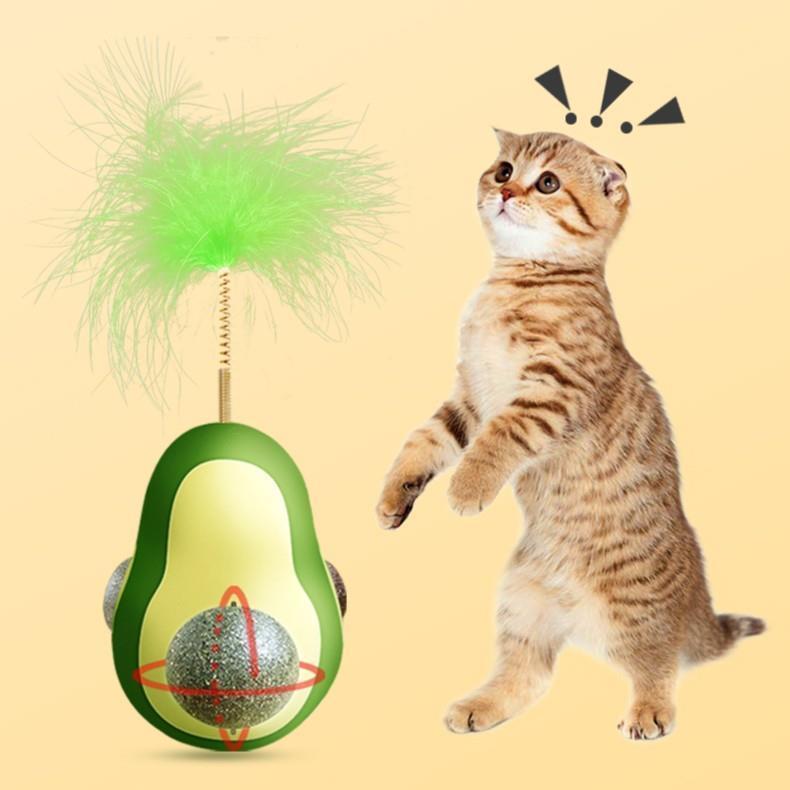 OEM Wholesale High-Quality Lick Lick Joy Catnip Teeter-Totter Avocado Interactive Cute cat Toys For Indoor Cats Made In China