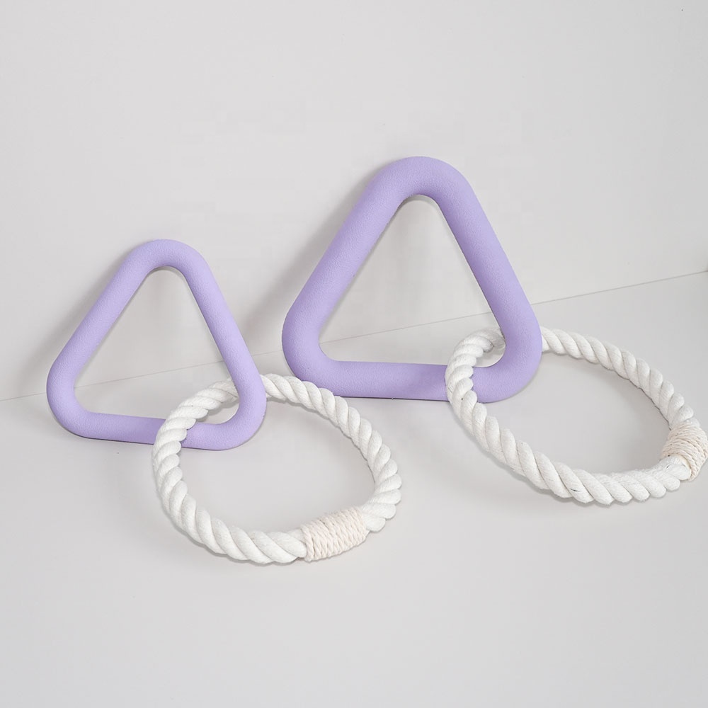 Natural Rubber Dog Tug of War Toy Eco-Friendly Interact Toy with Biodegradable Rope Triangle Design