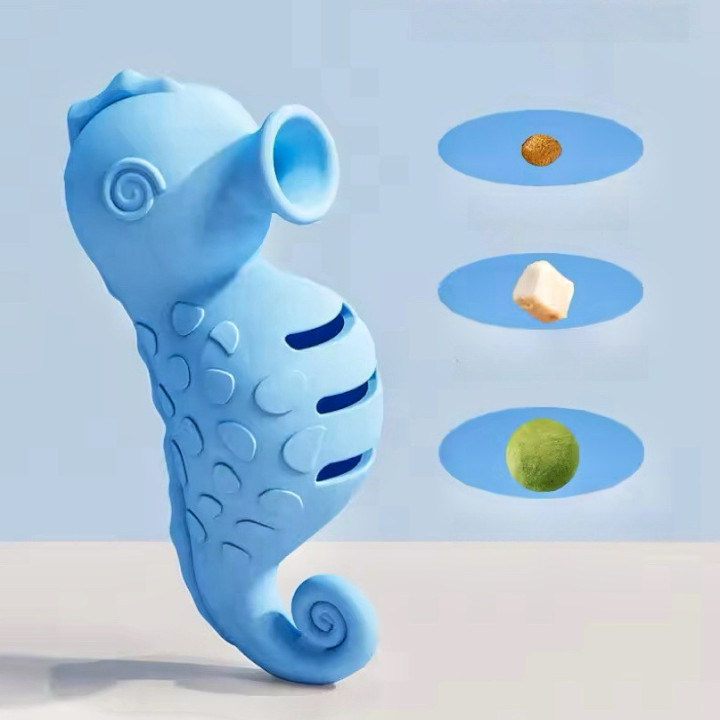 Pet Treat-Dispensing Teething Interactive Toy Safe Material Cat Toy for Self-Entertainment Boredom Relief Feeding Easy Wash Toy
