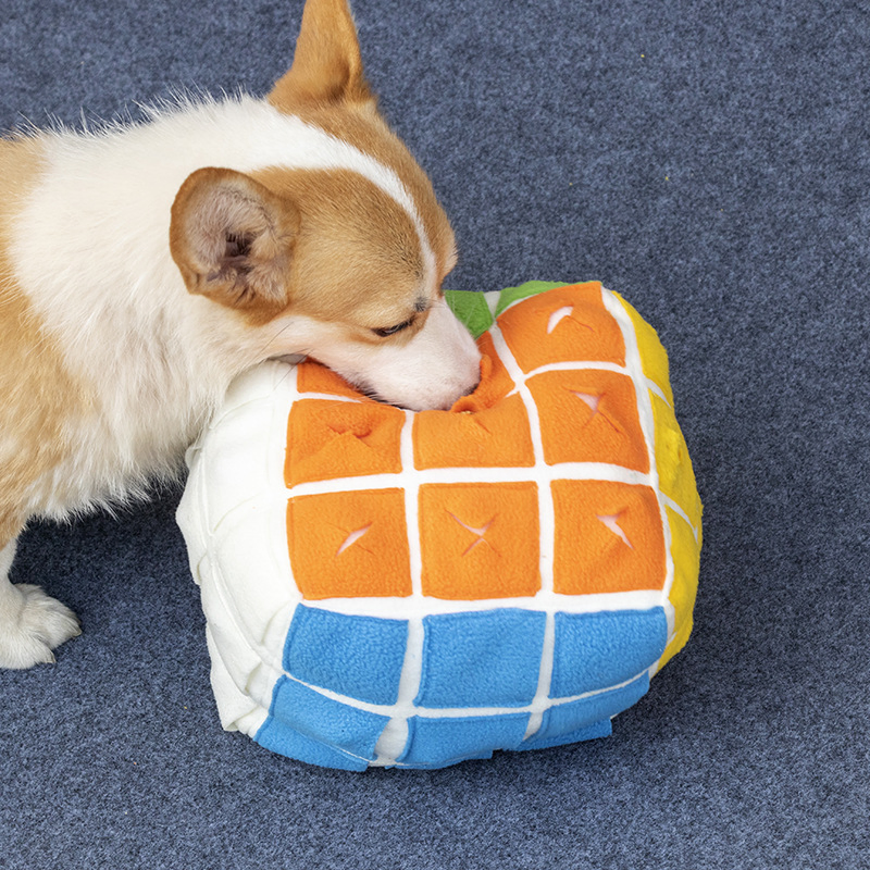 Pet Cube Sniffing Toy Dog Enrichment Chew Toys Puzzle Hiding Food Interactive Toy